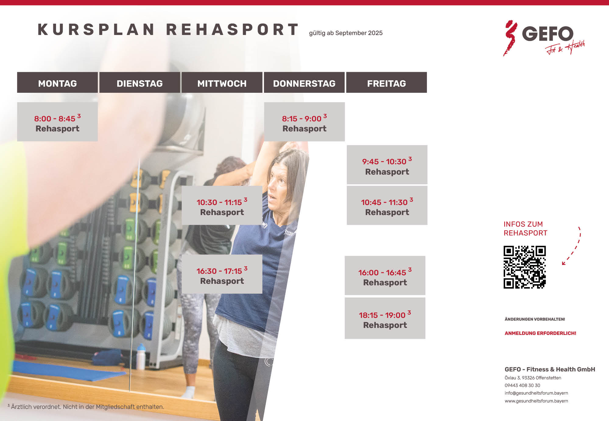 Kursplan Rehasport